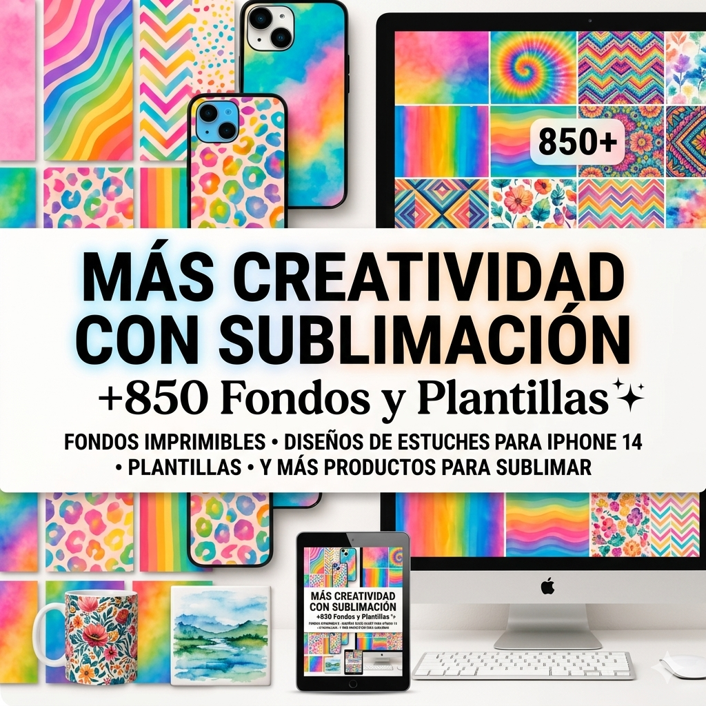 🎨 Más Creatividad con Sublimación: +850 fondos y plantillas. 💓+400 Invitaciones Digitales para la ocasión.